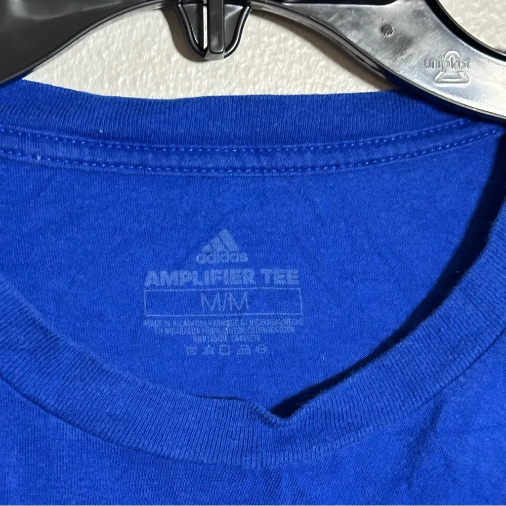 Adidas Men Blue Amplifier Tee Graphic‎ Logo Crew Neck size M